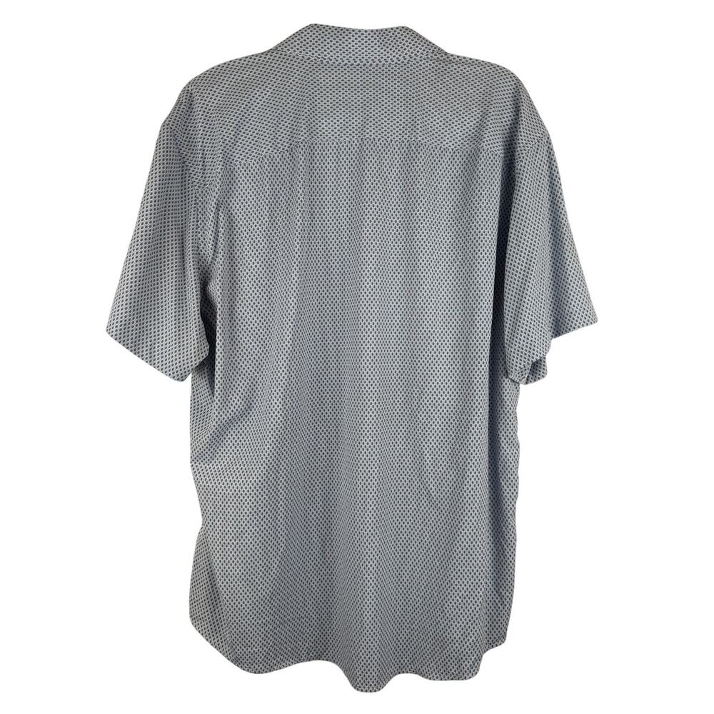 Untuckit Blue Patterned Button Down Short Sleeve … - image 2